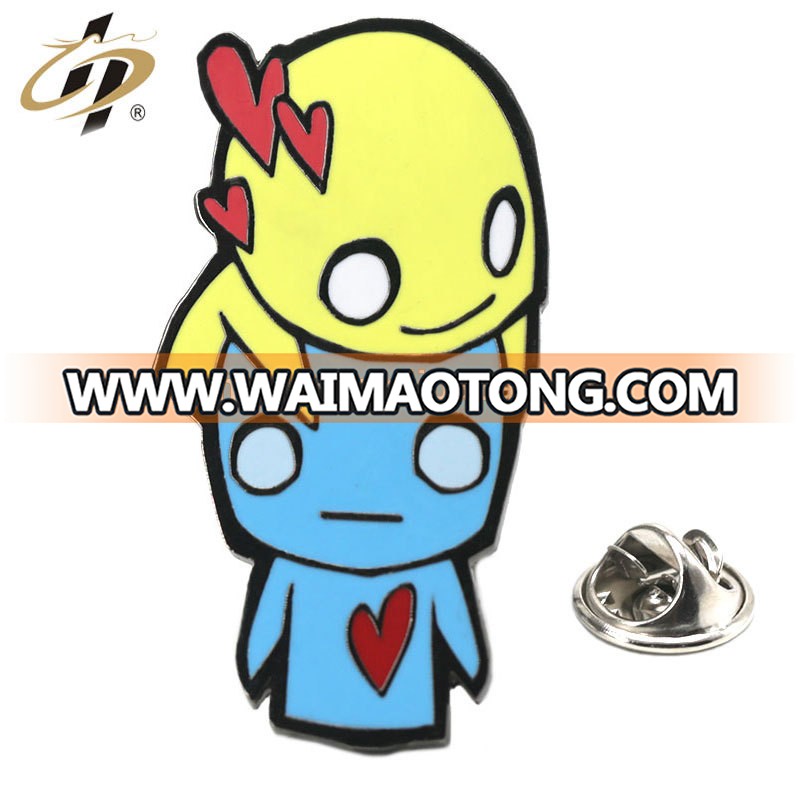 China factory wholesale custom enamel badge emoji lapel pin in metal crafts